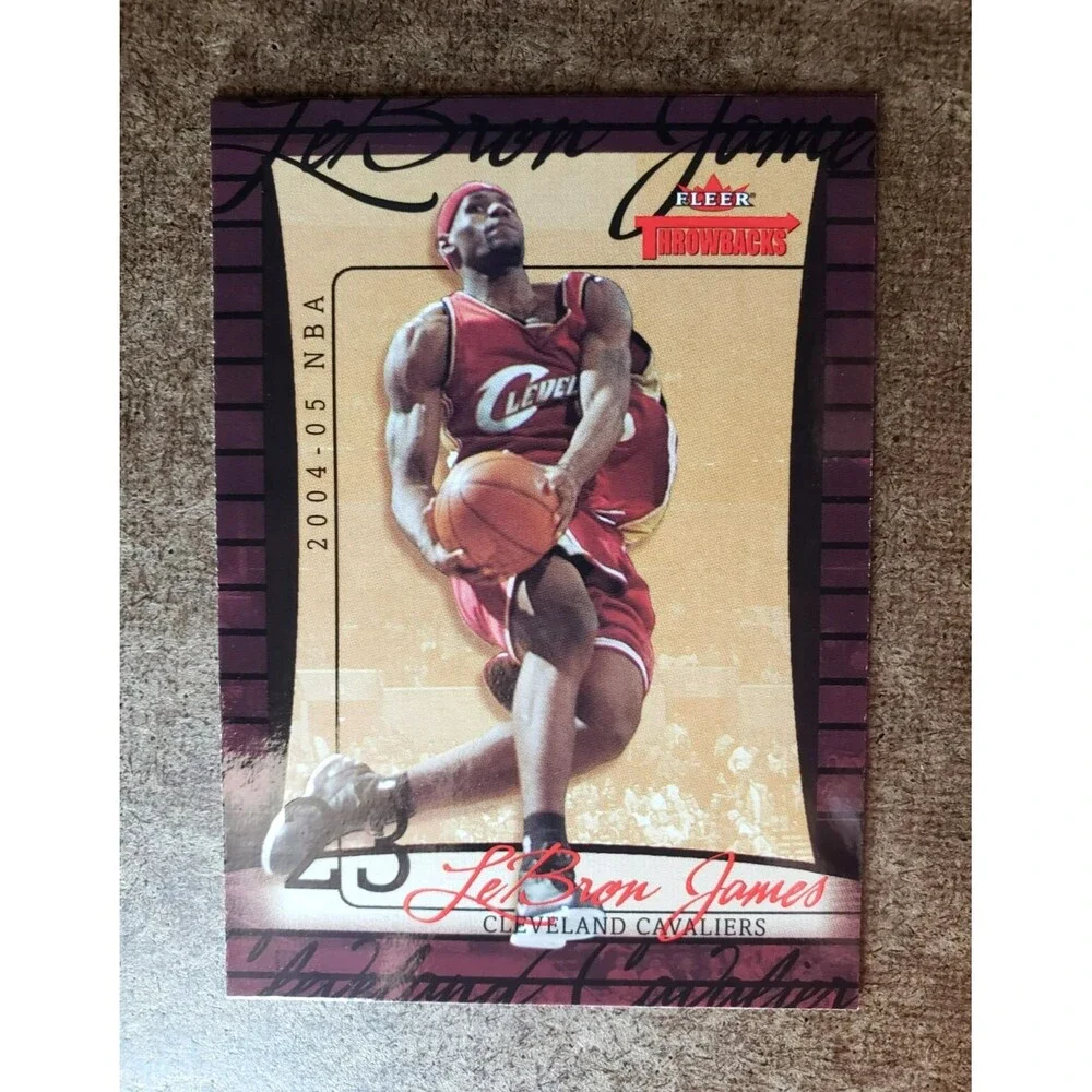 20004-2005 Fleer LEBRON JAMES THROWBACKS NBA Trading Card 23 CLEVELAND CAVALIERS